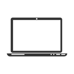 Laptop in vintage colors, vector illustration graphic.