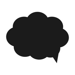 flat design black conversation bubble icon vector illustration
