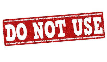 Fototapeta premium Do not use stamp