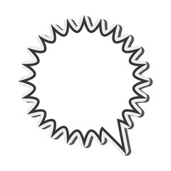 flat design conversation bubble icon vector illustration