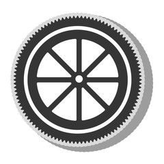 Gear bike wheel icon vector illustration