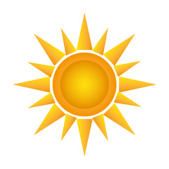 flat design sun representation icon vector illustration
