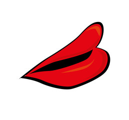 mouth pop art icon vector illustration