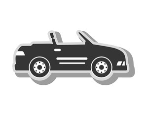 cabriolet sport car icon vector illustration