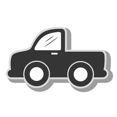 pick-up vehicle transport icon vector illustration