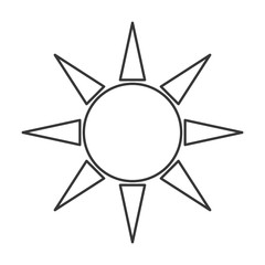 flat design geometric sun representation icon vector illustration