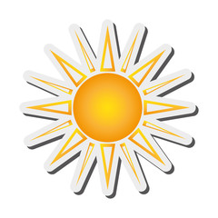 flat design geometric sun representation icon vector illustration