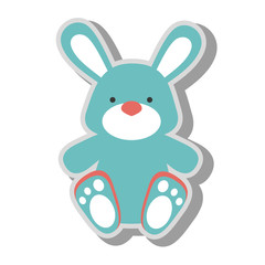 teddy bunny toy icon vector illustration