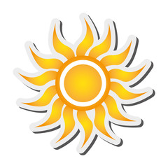 flat design sun representation icon vector illustration