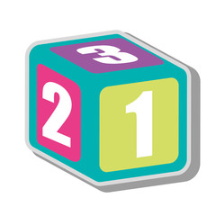 Baby toys colorful icon, vector illustration.