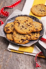 Chocolate Chip Cookies. Selective focus.
