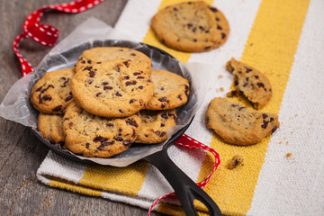 Chocolate Chip Cookies. Selective focus.

