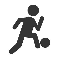 soccer player football icon vector illustration