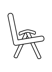 flat design single cushioned chair icon vector illustration