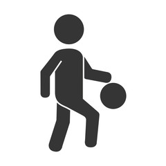 soccer player football icon vector illustration