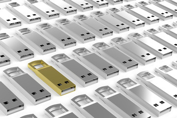 Group of usb sticks