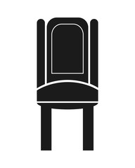 flat design single chair icon vector illustration