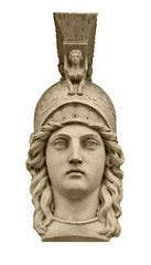Classical Greek goddess Athena head sculpture