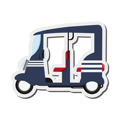 Fototapeta premium flat design rickshaw or tuk tuk icon vector illustration