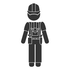 worker construction male icon vector illustration