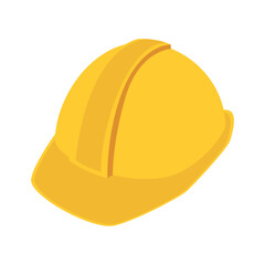 construction helmet safety icon vector illustration