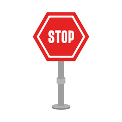 stop advert signpost icon vector illustration
