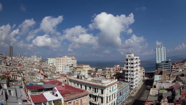 the havana skyline and coast cuba