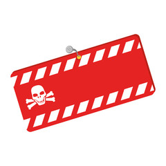 Fototapeta premium danger caution advert icon vector illustration