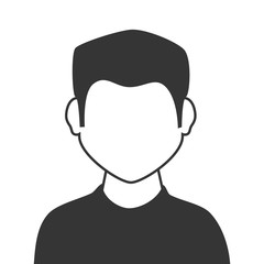 young male profile icon vector illustration