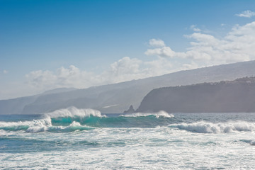 View from the beach of Puerto de la Cruz, Tenerife, Canary Islands