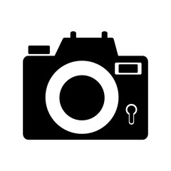 Vintage photographic camera icon vector illustration