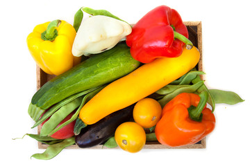 Vegetables on a white background