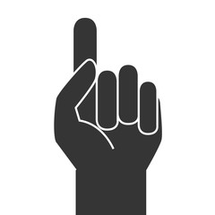 hand finger up icon vector illustration