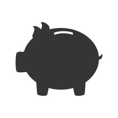 piggy saving money icon vector illustration