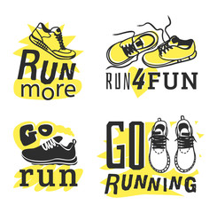 Run sport motivation vector