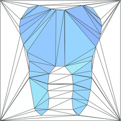 dente geometrico vettoriale