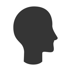 human head silhouette icon vector illustration