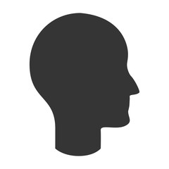 human head silhouette icon vector illustration