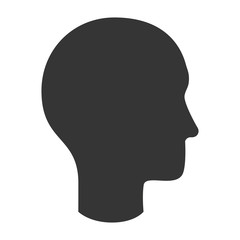 human head silhouette icon vector illustration