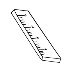 Measure ruler isolated flat icon.