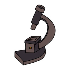 microscope science tool icon vector illustration
