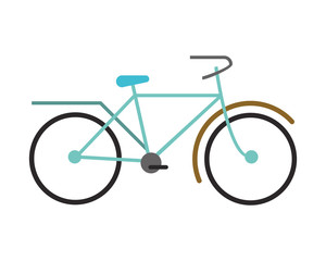 Fototapeta premium flat design single bike icon vector illustration