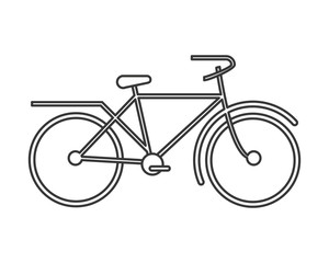 Fototapeta premium flat design single bike icon vector illustration