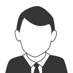 male profile face isolated flat icon design