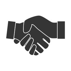 handshake deal business isolated flat icon design