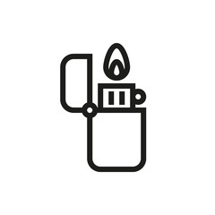fire lighter icon on white background