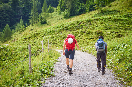 hiking in the alps / outdoors sports in Austria 
