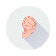 ear icon on round background