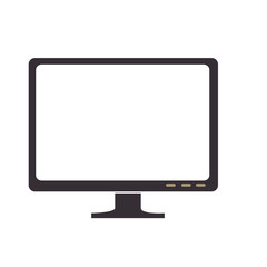 monitor pc computer screen device technology computer vector graphic isolated and flat illustration