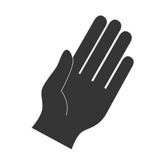 hand fingers palm gesture sign silhouette direction vector graphic isolated and flat illustration